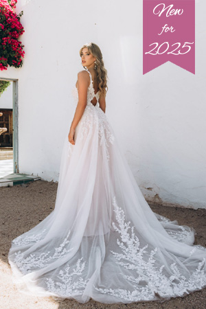 Taffeta and Lace Stella York Wedding Gown 8036-S24