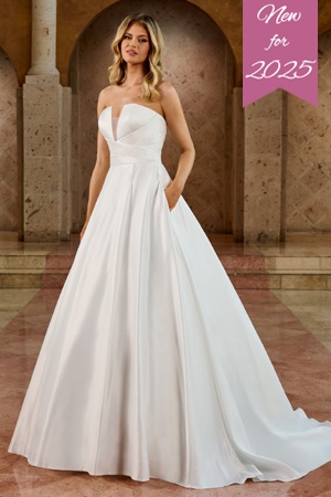 Taffeta and Lace Wedding Gowns by Rachel Allen RB2188