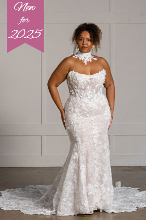 Taffeta and Lace Plus Size Wedding Gowns Madi Lane Leith