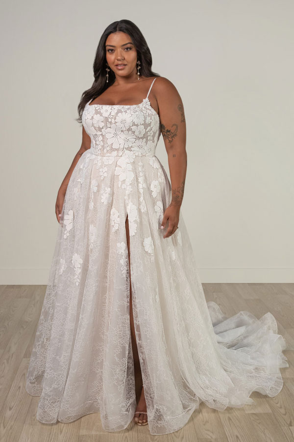 Taffeta and Lace wedding gowns EBEB