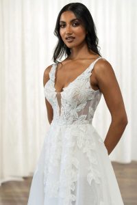 Taffeta and Lace Gloucester Wedding Gowns by Madi Lane TALA