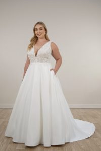 Taffeta and Lace wedding dresses Gloucester Stella York 7895