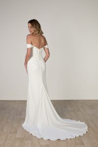 Taffeta and Lace Stella York Wedding Gown 8018-S24-back