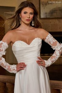 Taffeta-and-Lace-Gloucester Rachel Allen Wedding Gown 4202