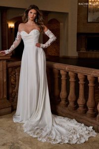 Taffeta-and-Lace-Gloucester Rachel Allen Wedding Gown 4202