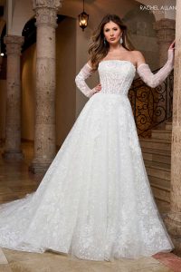 5080-Taffeta-and-Lace-Gloucester Wedding Gown by Rachel Allen