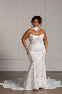 Taffeta and Lace Plus Size Wedding Gowns Madi Lane Leith