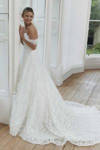 Taffeta and Lace Romantic Wedding Gowns Josie