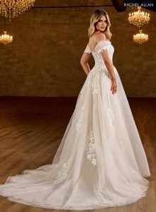 Taffeta and Lace Wedding Gowns from Rachel Allen RB2184-plus