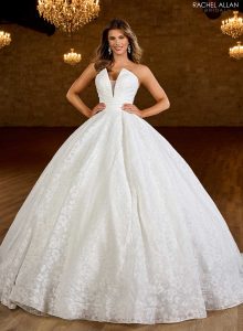 Taffeta and Lace Wedding Gowns from Rachel Allen RB6150